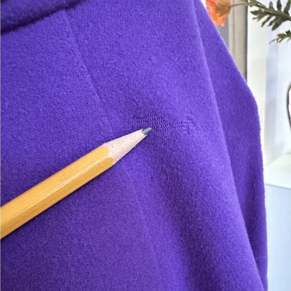 VINTAGE 1990s BYBLOS LADIES CASHMERE WOOL PURPLE SWING TOP COWL NECK EU 40 L - Picture 6 of 9